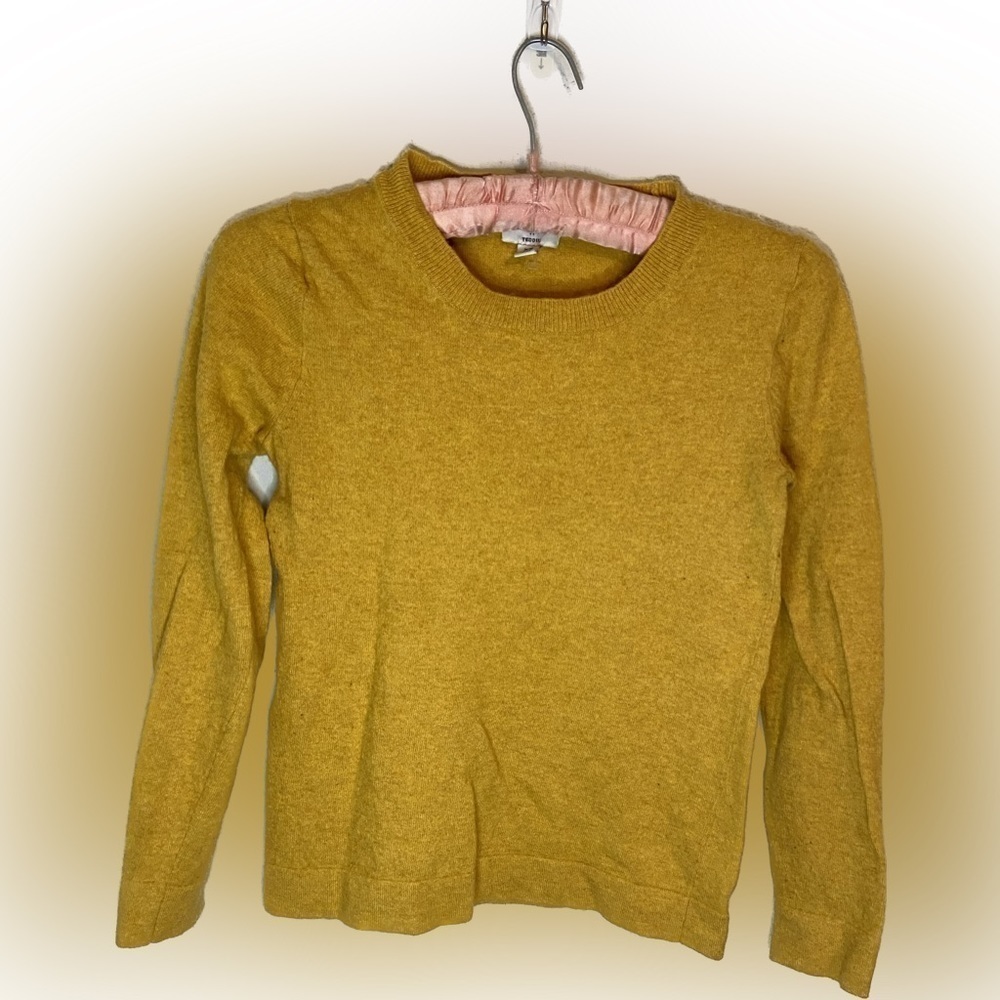 J crew teddie sweater sunset color